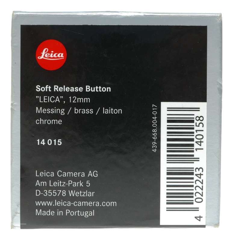 Leica 12mm Soft Release Button Brass Chrome Finish Cameras