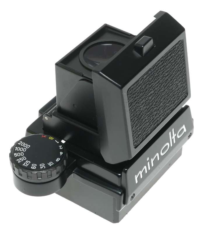 Minolta SLR black paint flip up viewfinder 35mm Film Camera