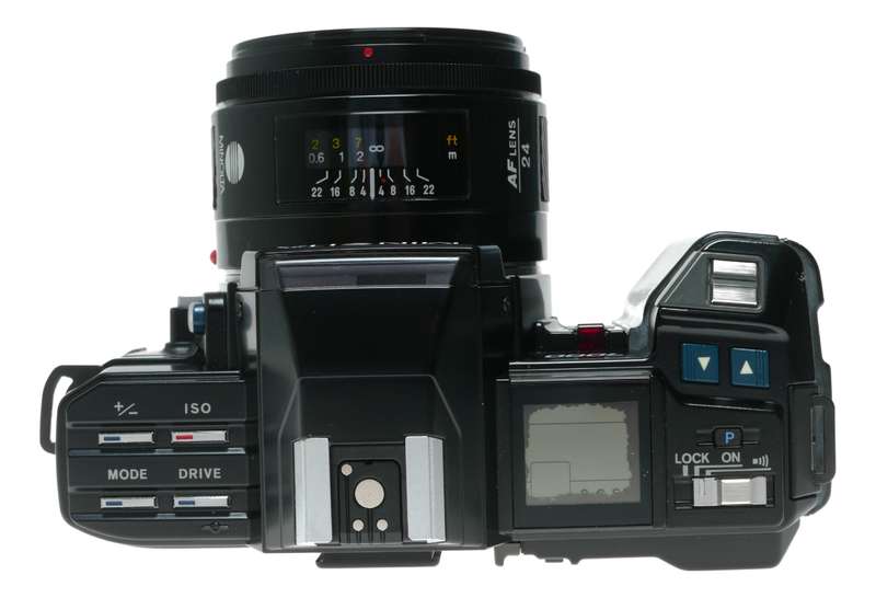 Minolta 7000  SLR Camera 24mm f/2.8 52mm f/2.8 AF Lenses
