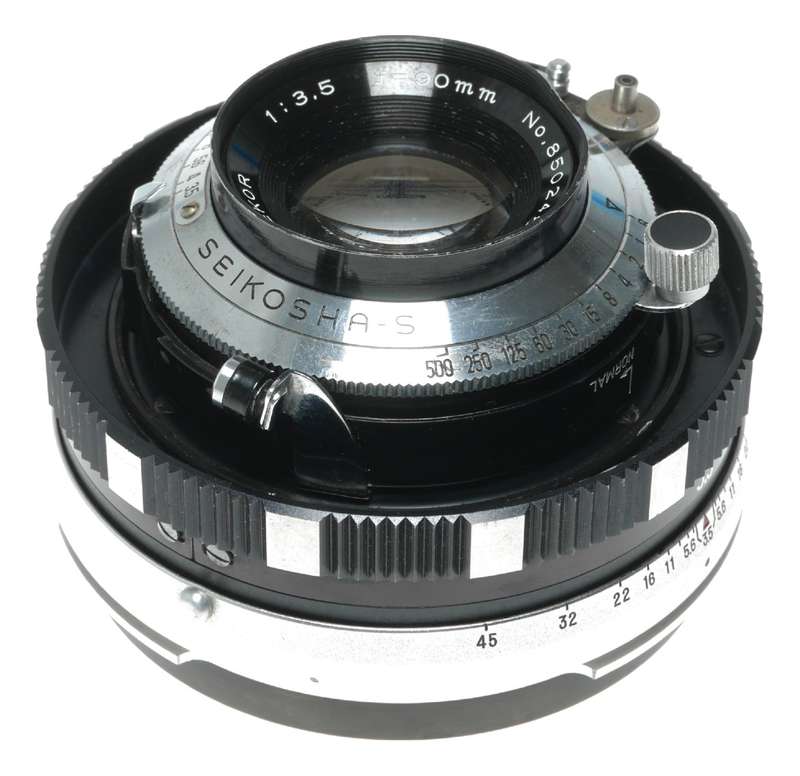 Mamiya-Sekor 90mm f/3.5 Camera Lens with Seikosha-S Shutter