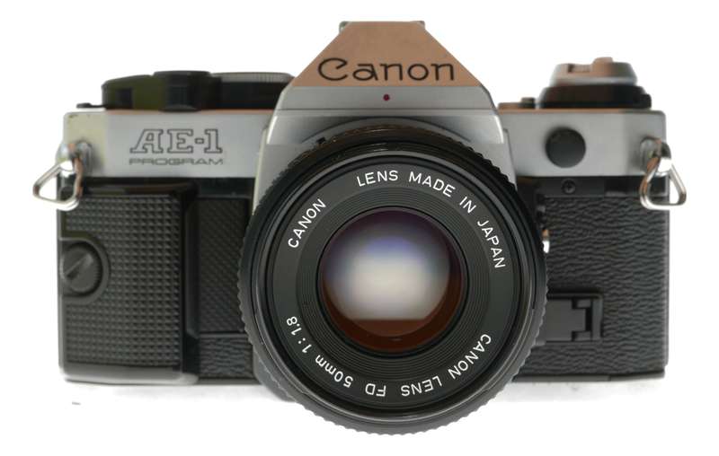 Canon AE - 1 Program SLR Film Camera Canon FD 50mm f/1.8