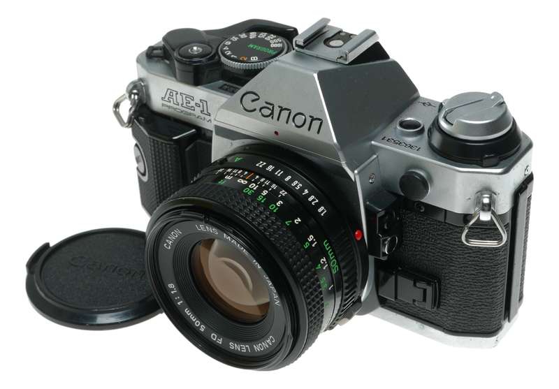 Canon AE - 1 Program SLR Film Camera Canon FD 50mm f/1.8