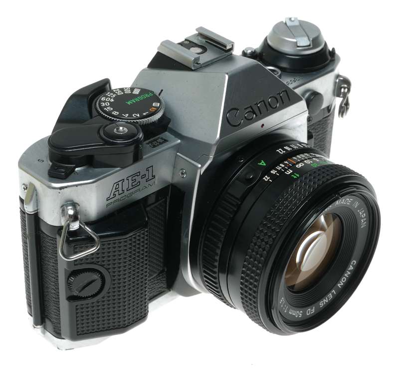 Canon AE - 1 Program SLR Film Camera Canon FD 50mm f/1.8