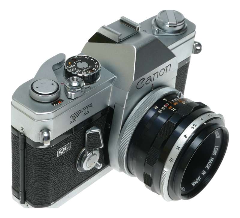 Canon FT QL SLR Camera with Canon 50mm f/1.8 Lens