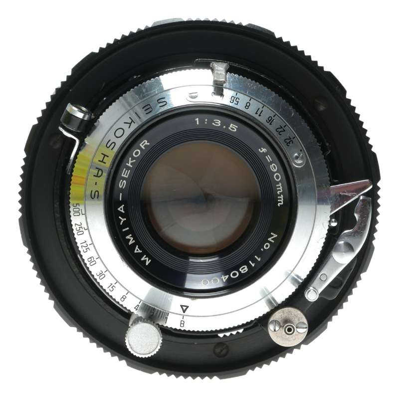 Mamiya-Sekor 90mm f/3.5 Camera Lens with Seikosha-S Shutter