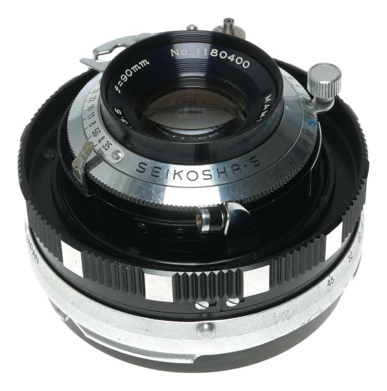 Mamiya-Sekor 90mm f/3.5 Camera Lens with Seikosha-S Shutter