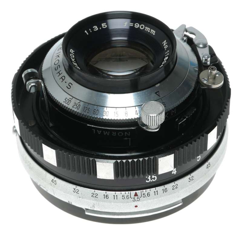 Mamiya-Sekor 90mm f/3.5 Camera Lens with Seikosha-S Shutter