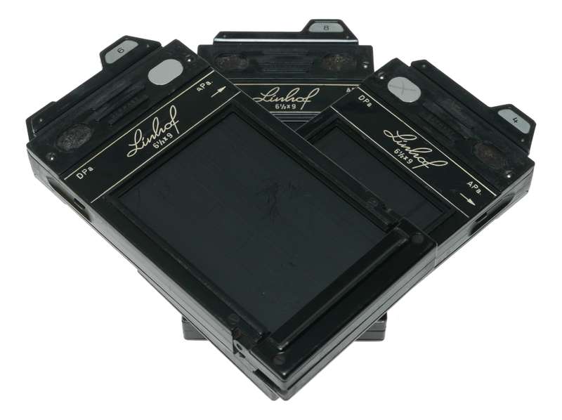 Linhof 6x9 Medium Format Film Camera Plate Holders Set of 3