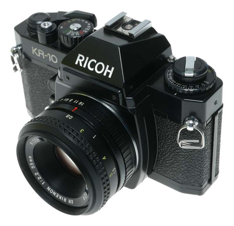 Ricoh KR-10 SLR Camera with XR Rikenon 55mm f/2.2 Lens