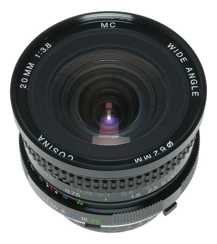 Cosina 20mm f/3.8 MC Wide Angle Lens for M/MD Mount Cameras