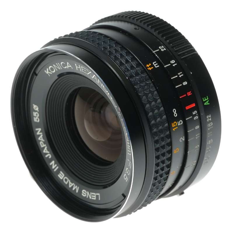 Konica Hexanon AR 28mm f/3.5 Lens Made in Japan