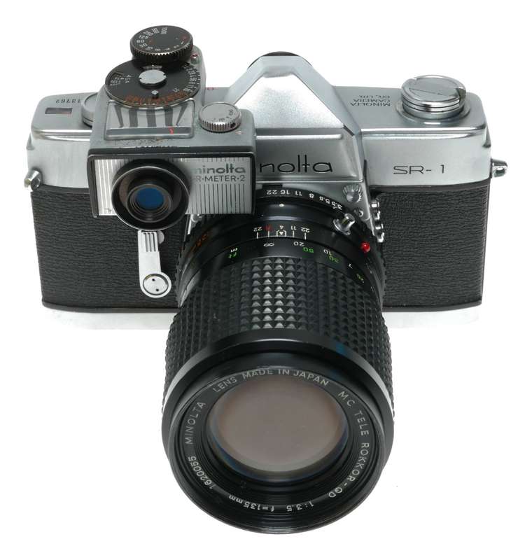 Minolta SR - 1 SLR Camera MC Tele Rokkor - QD 135mm f/3.5
