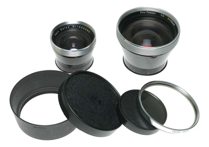 Carl Zeiss Pro-Tessar 35mm f/4 and 115mm f/4 Lens Set