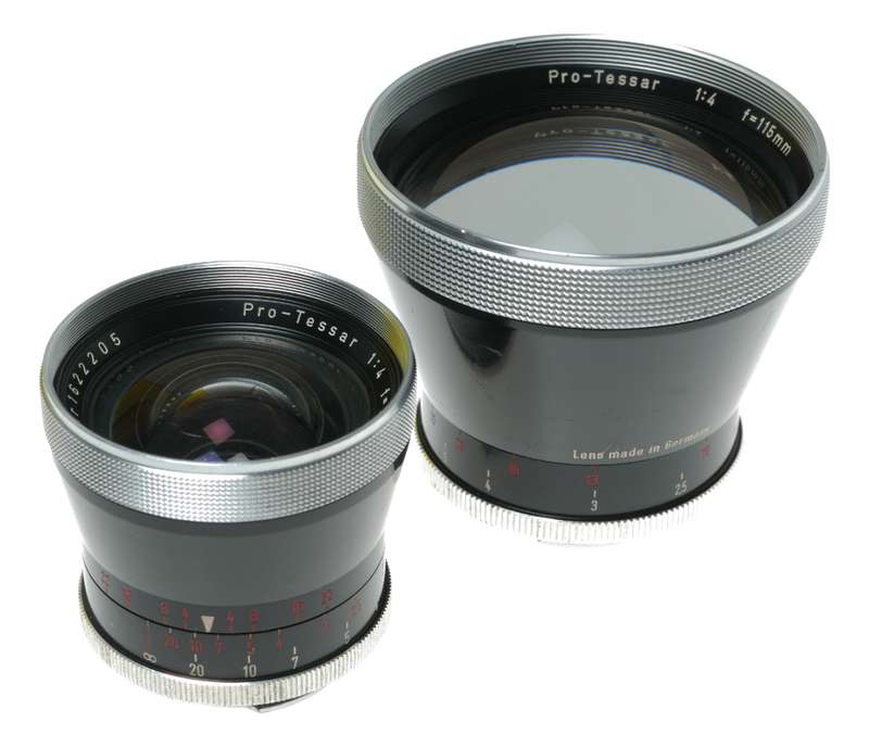 Carl Zeiss Pro-Tessar 35mm f/4 and 115mm f/4 Lens Set