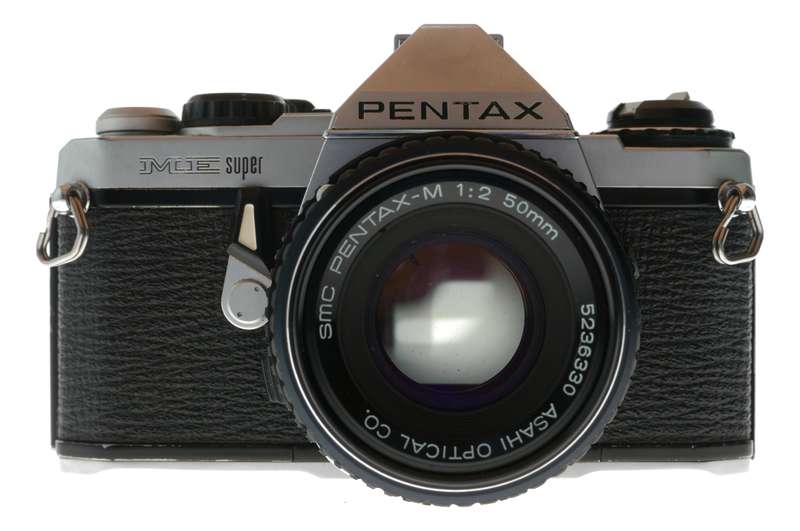 Pentax ME Super SLR Camera with SMC Pentax-M 1:2 50mm Lens