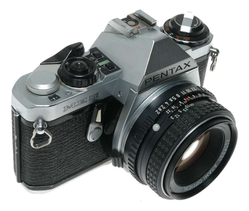 Pentax ME Super SLR Camera with SMC Pentax-M 1:2 50mm Lens