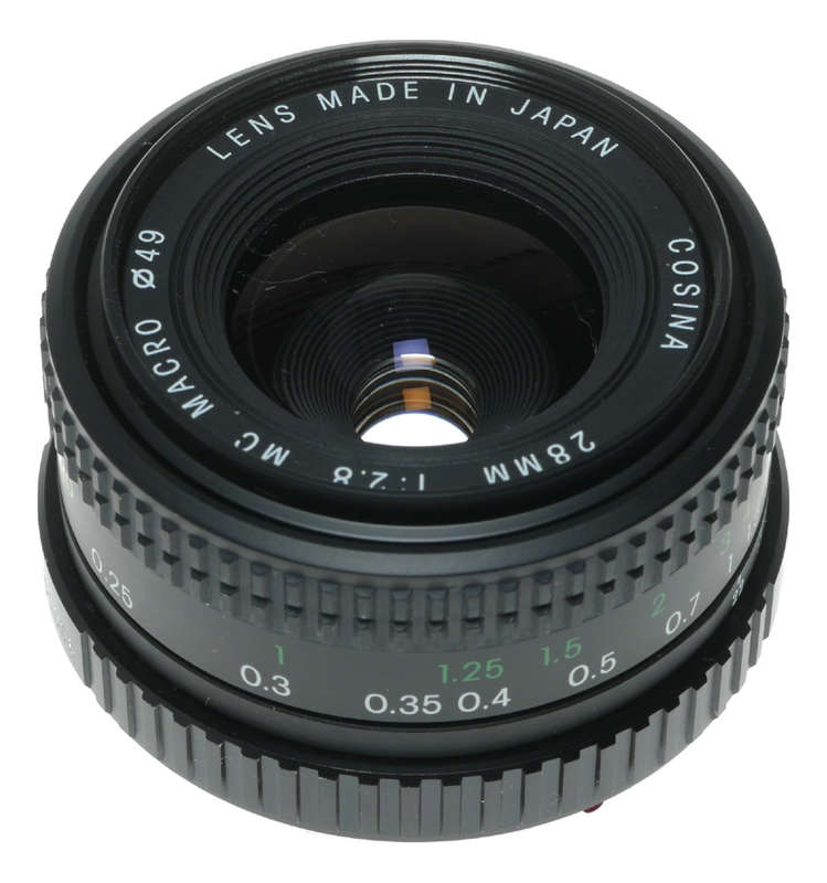 Cosina 28mm f/2.8 MC Macro SLR Film Camera Lens