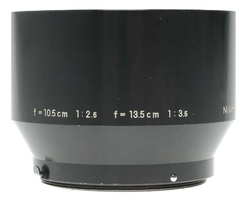 Nikon F SLR Camera hood shade 10.5cm f/2.5 13.5cm f/3.5