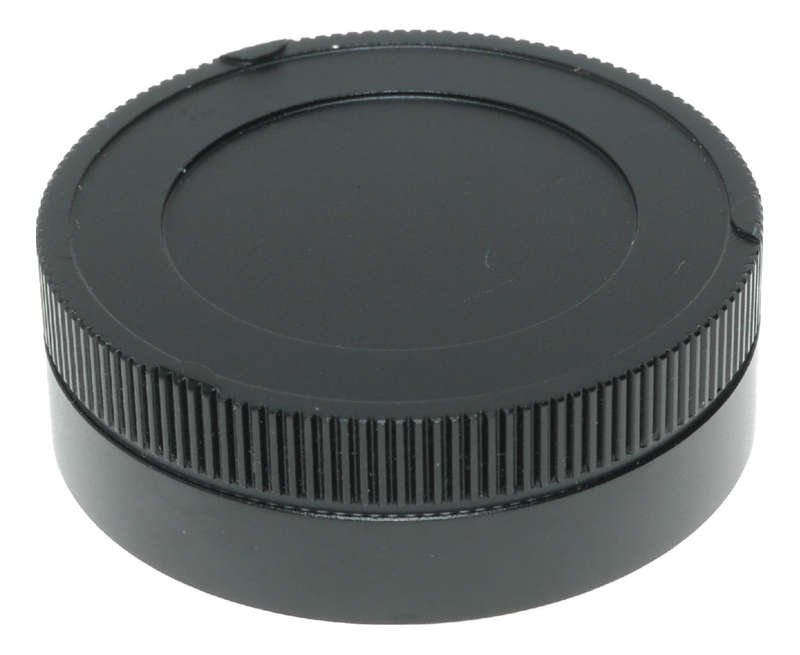 Rear Lens Cap Black with Red Dot