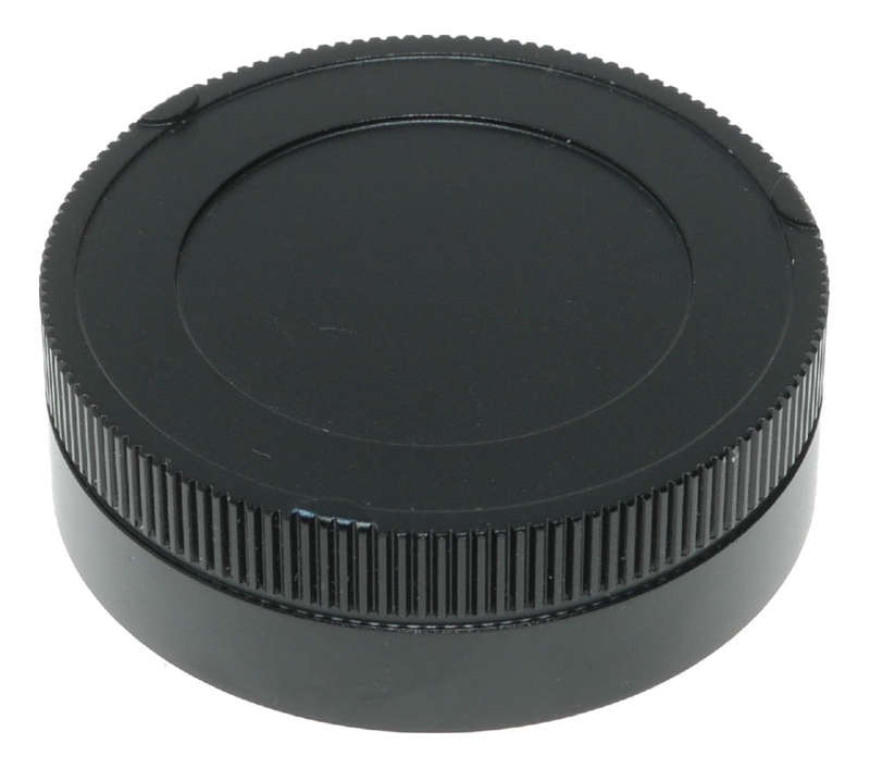 Rear Lens Cap Black with Red Dot