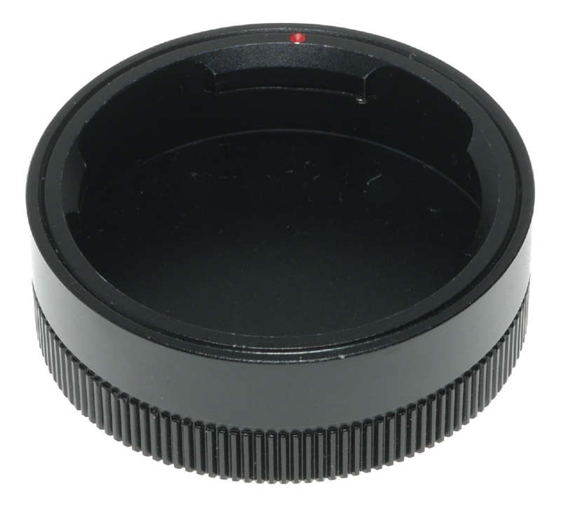 Rear Lens Cap Black with Red Dot