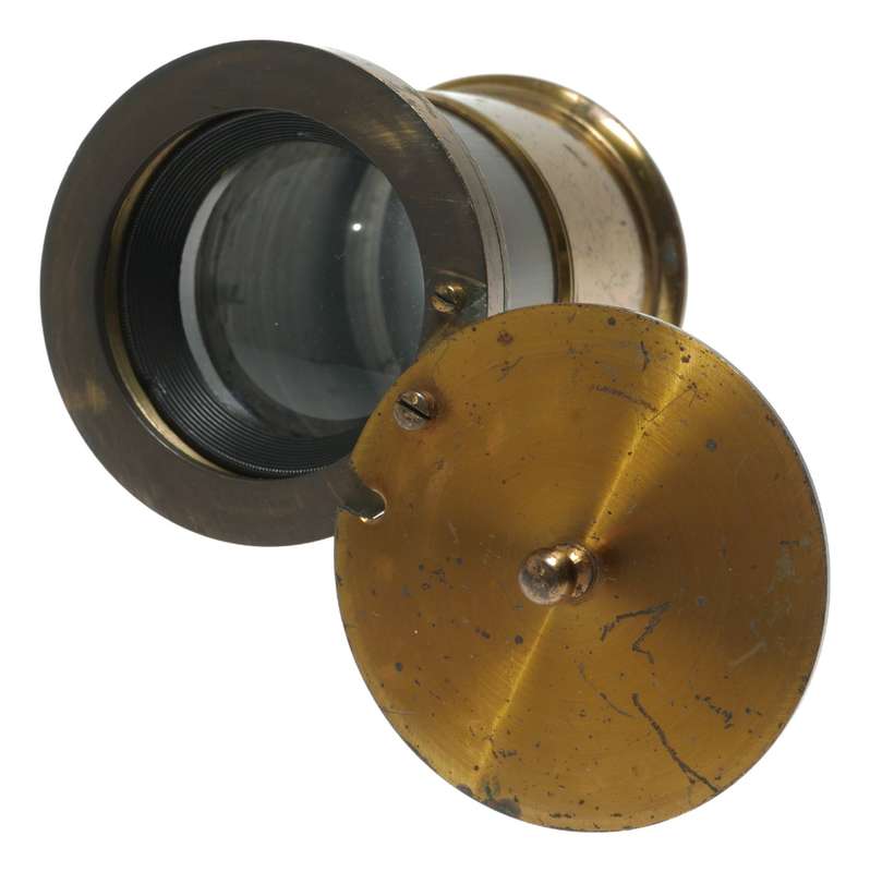 Antique Brass Petzval - Type Portrait Lens, Unknown Maker,