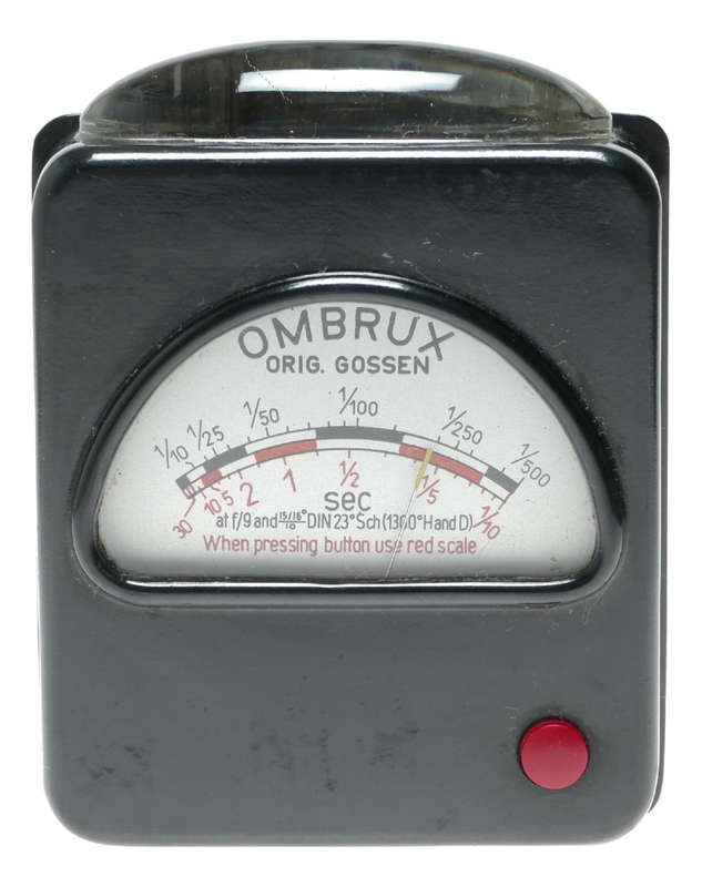 Gossen Ombrux Light Meter with Exposure Times and DIN Scale