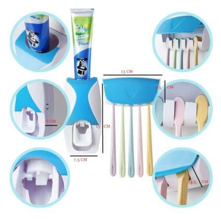 Toothpaste Dispenser & Holder - Blue