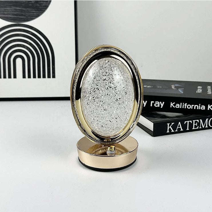 Crystal Rechargeable Table Desk Lamp - Oval