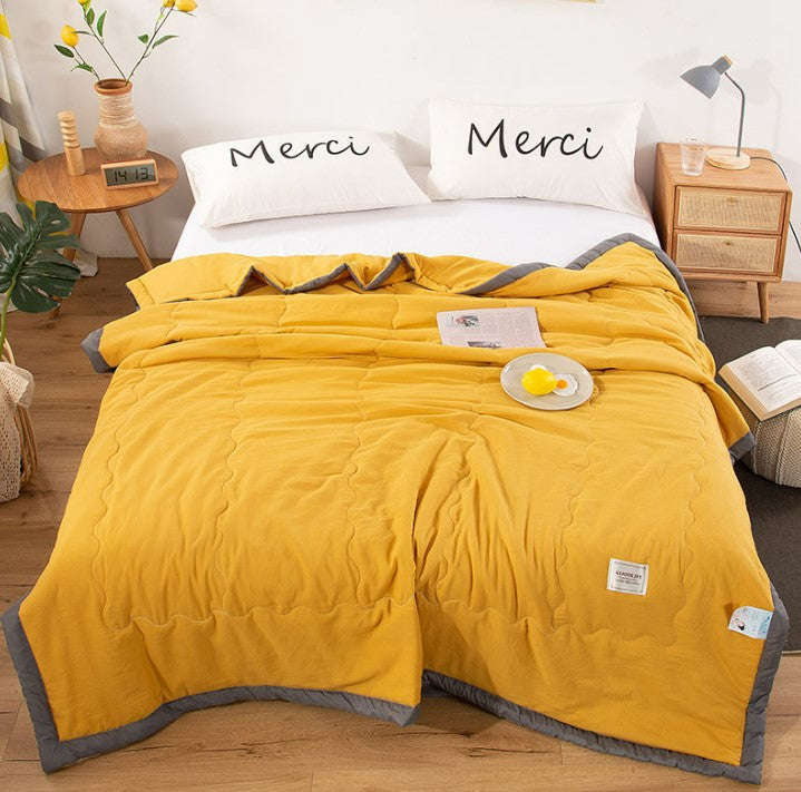 Cotton Thin Summer Cool Quilt - Yellow 180*220