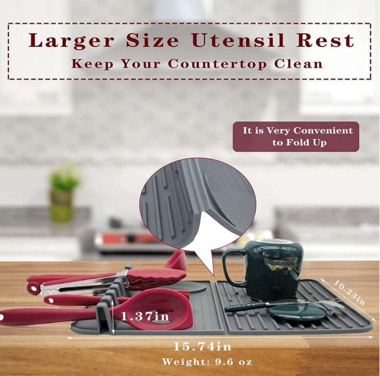 Drying Mat with Spoon Rest