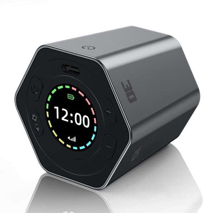 Hexa Digi Clock- Black