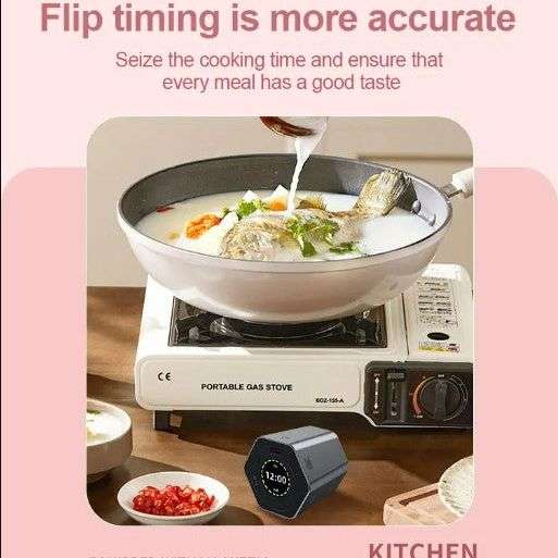 Hexa Digi Clock- Black