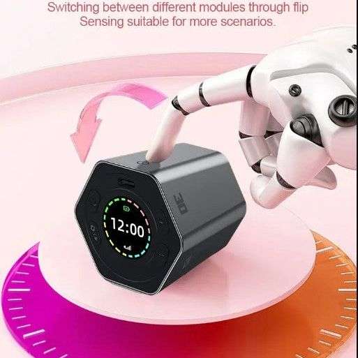 Hexa Digi Clock- Black