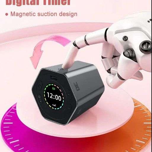 Hexa Digi Clock - Blue
