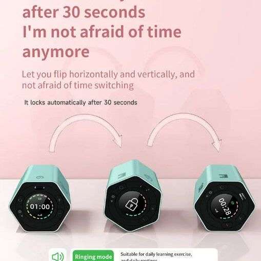 Hexa Digi Clock - Blue