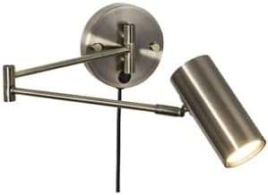 Bright Star Lighting Flexible and Sleek Bedside Wall Light with Swivel Head, Satin Brass