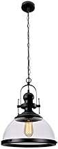 Bright Star Lighting Metal Pendant Light with Clear Glass