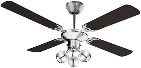Goldair Ceiling Fan with 3 Lights, 132 cm Blade Length, Black