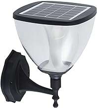 Bright Star Lighting Outdoor LED Solar Wall Light with Sensor, Black