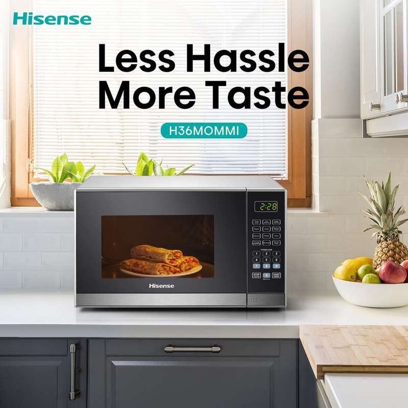 Hisense 36L Microwave Oven, Digital Control, Mirror Door Finish Silver Housing -H36MOMMI