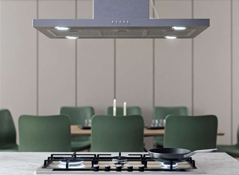 Falco 90cm Island Flat Extractor Fan (Stainless Steel)- FAL-90-I22S