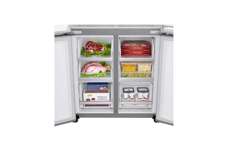 LG 570L Side by Side - Door in Door Fridge - Platinum Silver GC-J22FTLPL.APZQESA