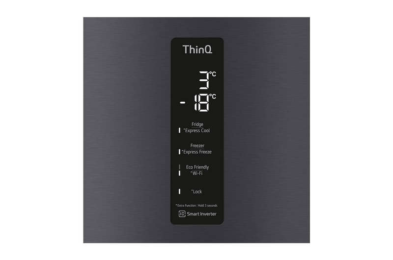 LG 373L Bottom Freezer Top Fridge - Matte Black-GC-F459NQDM.AMCQESA