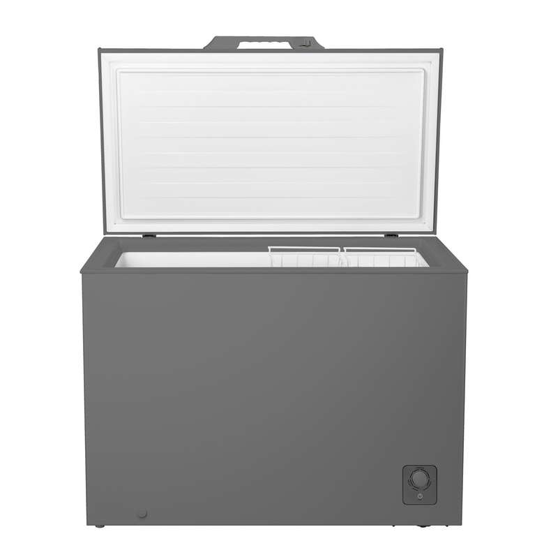Hisense 310L Chest Freezer With Lock, Silver With Sprung Hinges- H390CFS