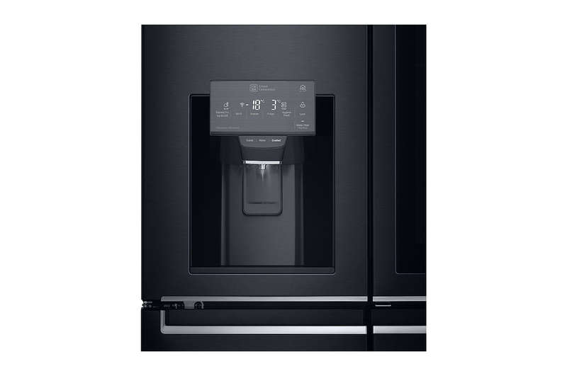LG 889L 4 Door Instaview Door in Door Side by Side Fridge - Matte Black-GR-X31FMQRL.AMCQESA