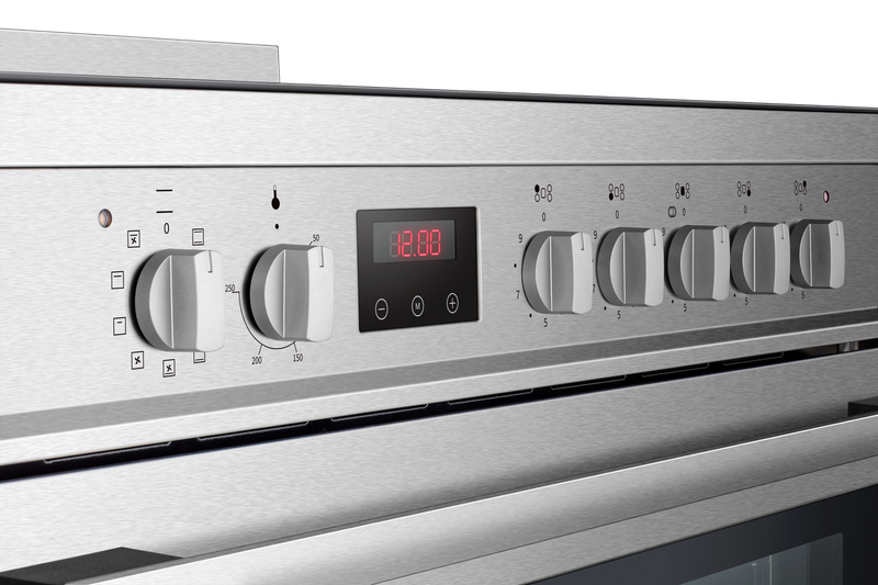 Hisense 90cm 5 Plate Ceran Top Free Standing Electric Stove - S/Steel-HFEC90545X