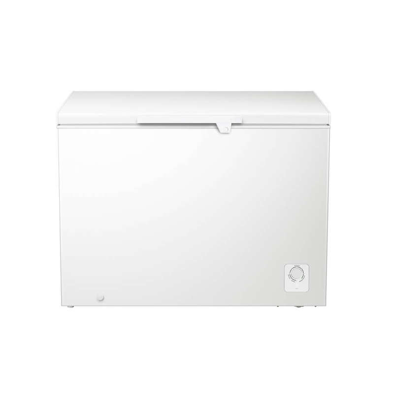 Hisense 310L Chest Freezer With Lock, Silver With Sprung Hinges- H390CFS
