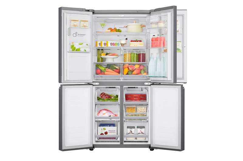 LG 570L Side by Side - Door in Door Fridge - Platinum Silver GC-J22FTLPL.APZQESA