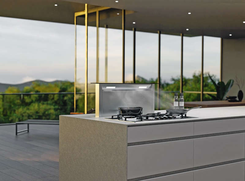 Falco 90cm Down Draft Glass Extractor- FAL-90-DDG